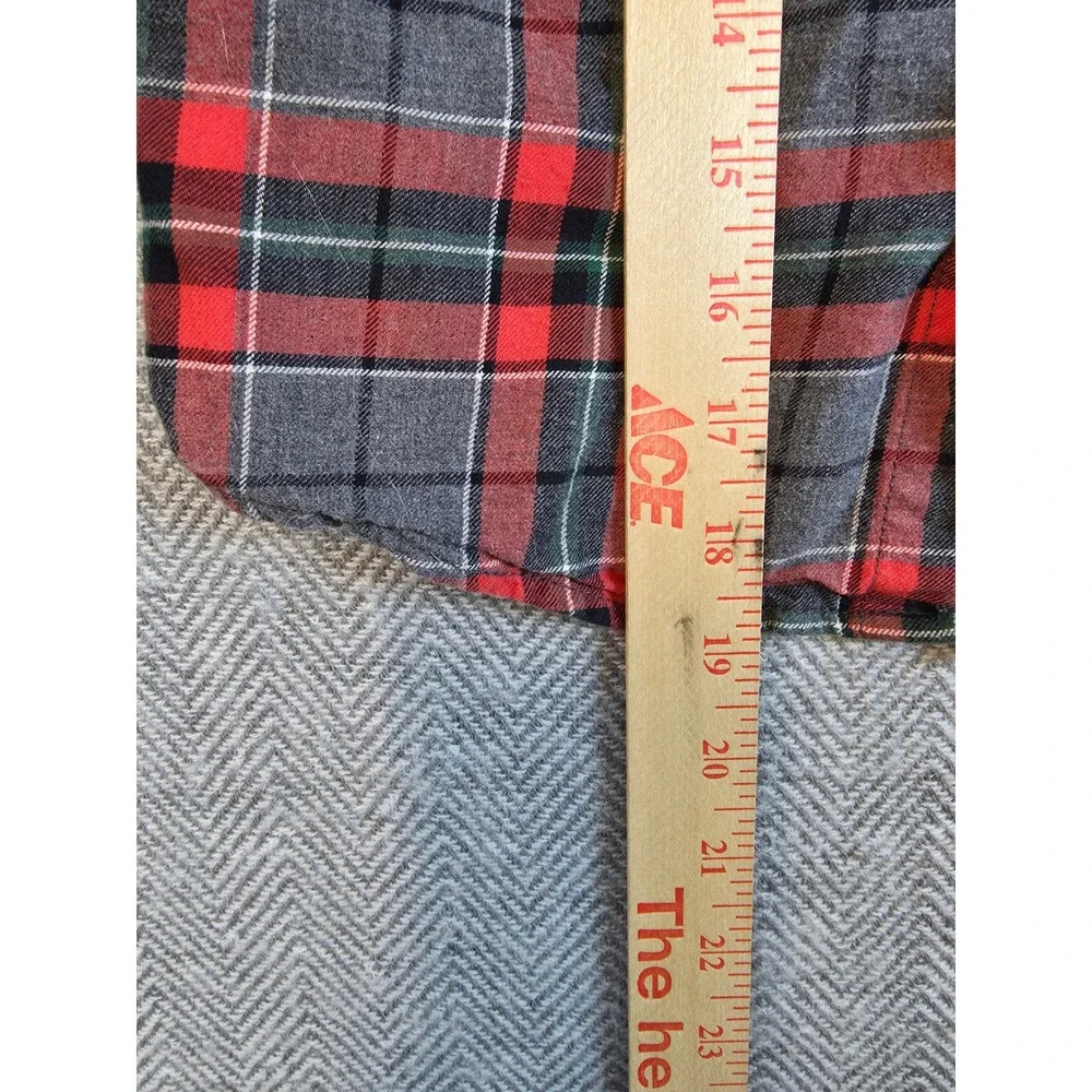 Carters Boys Red Grey Plaid Flannel Button Down Shirt Size 8 3J216610
